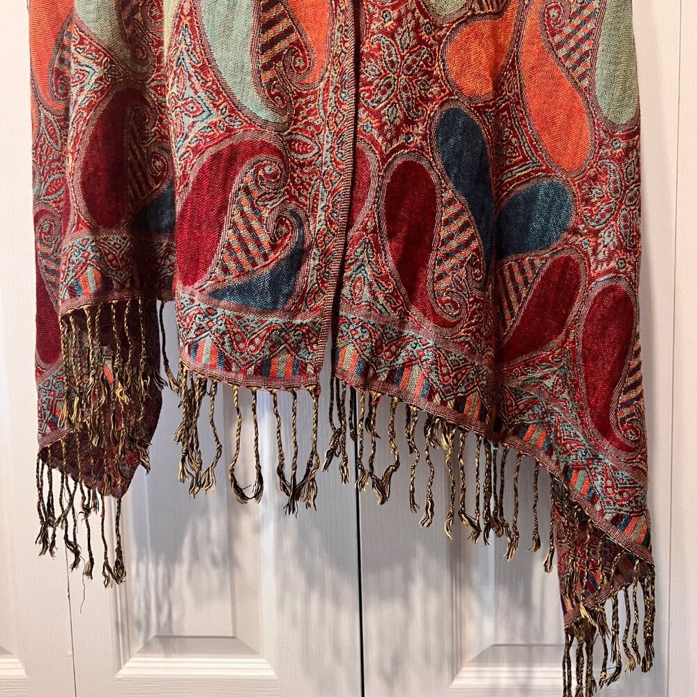 Pashmina Cashmere Scarf-Beautiful Bright Colors-27" x 86"- Warm/Cozy-Versatile - Picture 12 of 16